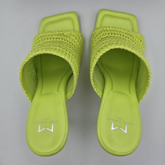 NIB Marc Fisher LTD Dako Square Toe Heeled Slip-on Dress Sandals—Light Green—9.5 - Picture 8 of 16